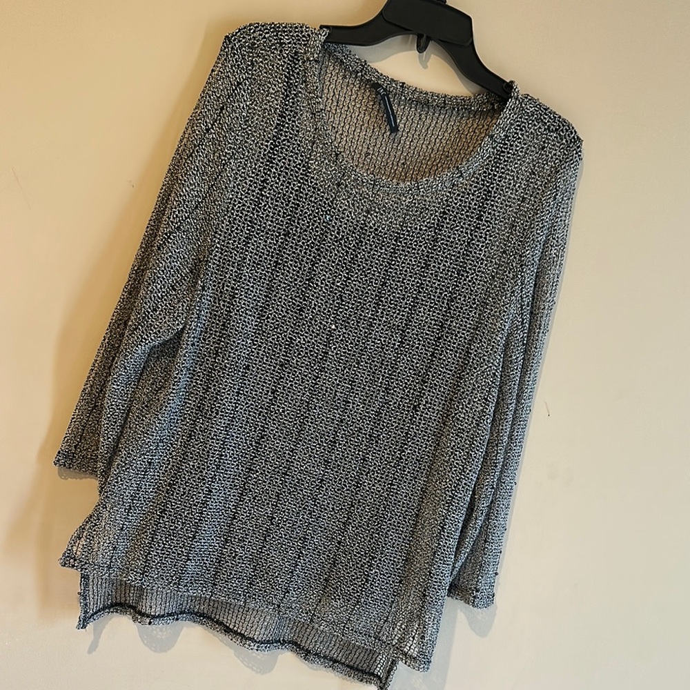 INC International Concepts Gray Knit Top